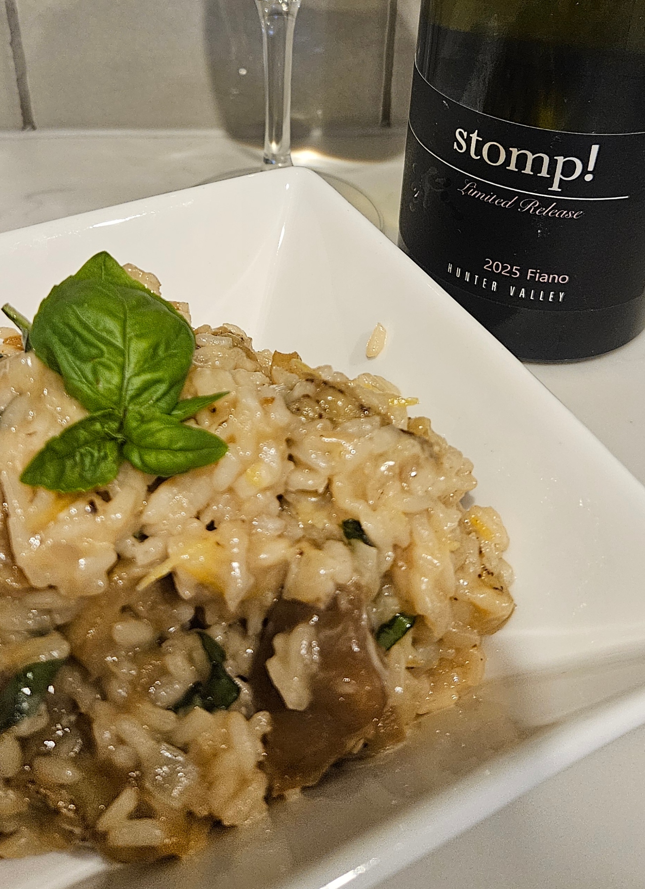 Eggplant and Lemon Risotto with Stomp Wine Fiano